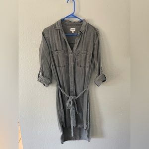 Gray soft denim dress